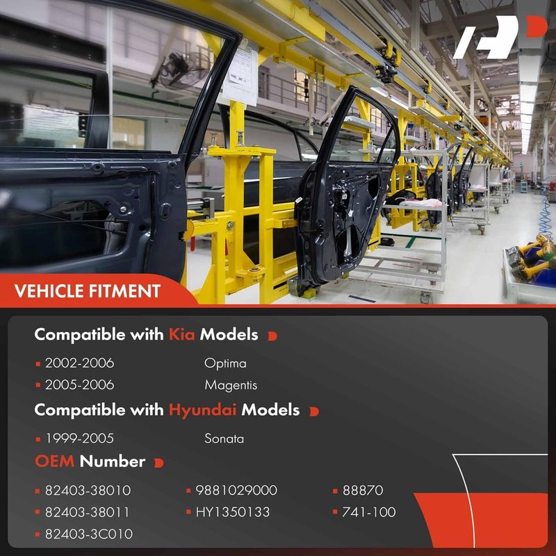 A-Premium Power Window Regulator with Motor for Kia Optima, Magentis, Hyundai Sonata (1999-2006) - Front Left Driver Side - Image 3