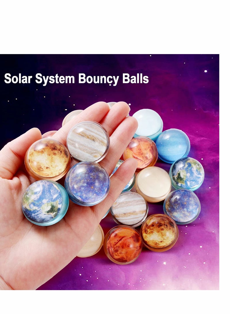 KASTWAVE Bouncy Balls, 24 PCS Space Solar System Eight Planets Themed for Kids Party Favors, Gift Bag Filling, 32mm - Image 4