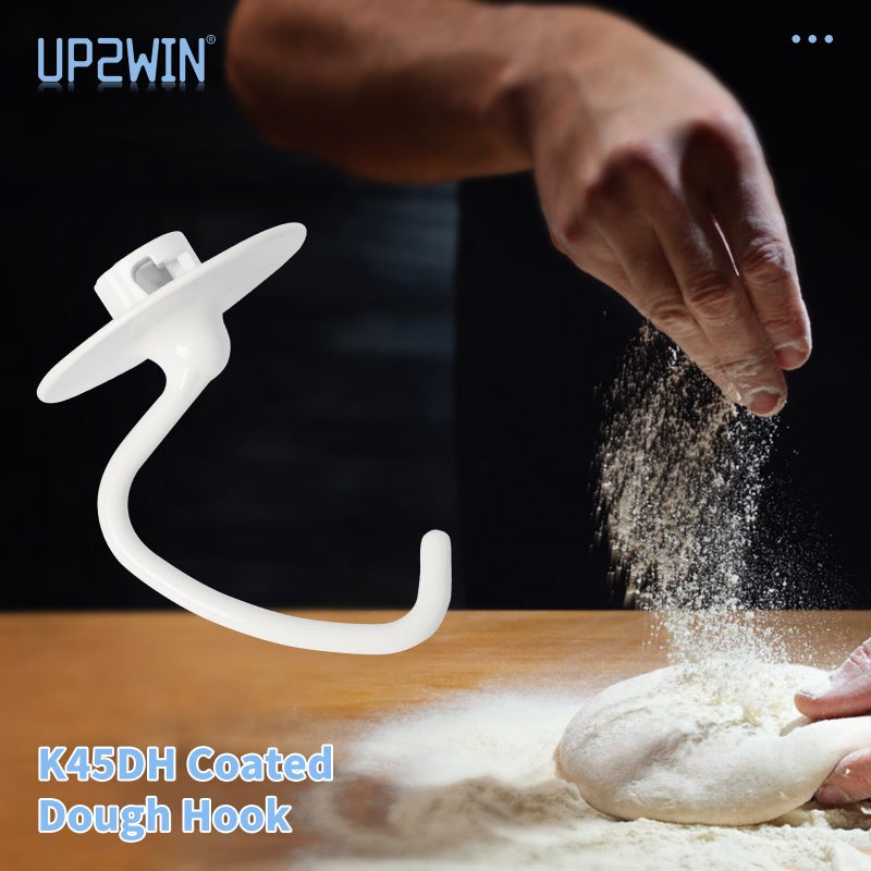 UP2WIN UP2WIN K45DH Dough Hook Attachment for KitchenAid Mixer - K45DH Coated Dough Hook for KSM150 KSM90 K45SS, Dough Attachment for Kitchen Aid Tilt-Head Lift Stand Mixers, Work with 4.5/5 Quart Bowl  - Image 5