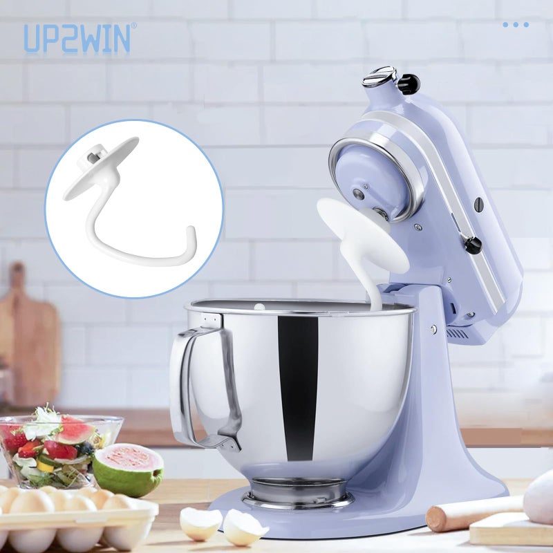 UP2WIN UP2WIN K45DH Dough Hook Attachment for KitchenAid Mixer - K45DH Coated Dough Hook for KSM150 KSM90 K45SS, Dough Attachment for Kitchen Aid Tilt-Head Lift Stand Mixers, Work with 4.5/5 Quart Bowl  - Image 4