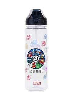 MARVEL Marvel Avengers Assemble 2-In-1 Tritan 650ml Water Bottle - Black  - Image 1