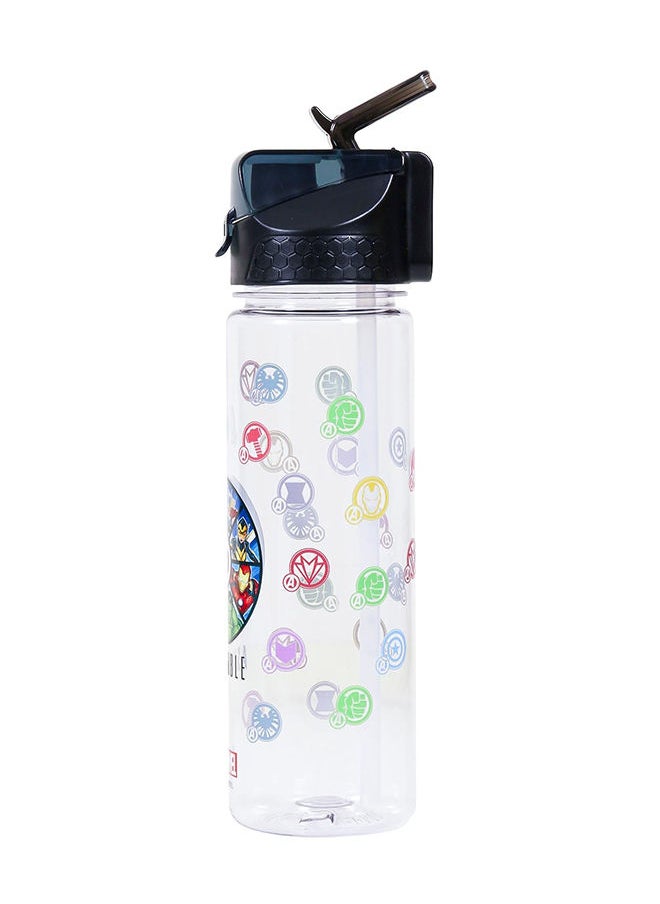 MARVEL Marvel Avengers Assemble 2-In-1 Tritan 650ml Water Bottle - Black  - Image 3