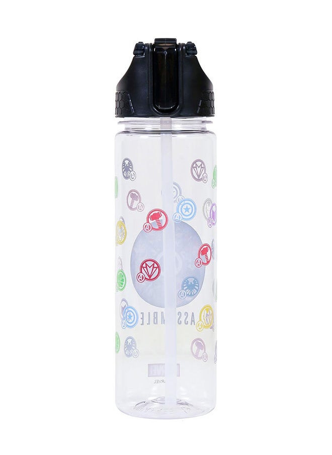 MARVEL Marvel Avengers Assemble 2-In-1 Tritan 650ml Water Bottle - Black  - Image 2