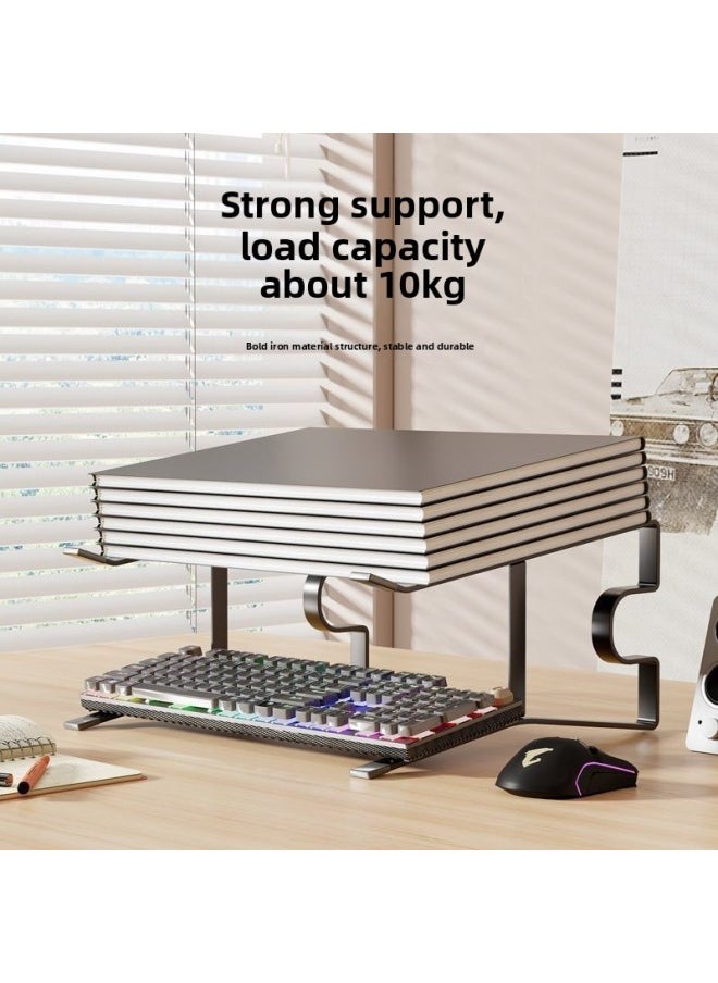 Generic - Creative Notebook Bracket Inpolar Adjustable Office Desktop Elevated Cooling Laptop Support Frame-Color:Black Double Layer [all-in-one Carbon Steel Material - Suitable For 10-18inch Notebooks] - Image 1