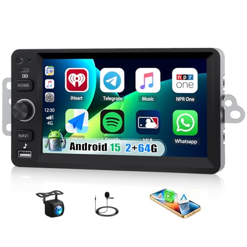 AMprime [2+64G] Car Stereo Radio for Chevy Chevrolet Silverado SSR Tahoe 2003-2006 Impala Tahoe GMC Sierra Yukon Hummer H2 with Wireless Carplay,7” Android Car Radio with BT FM/RDS EQ WiFi GPS SWC Plug&Play - Image 1