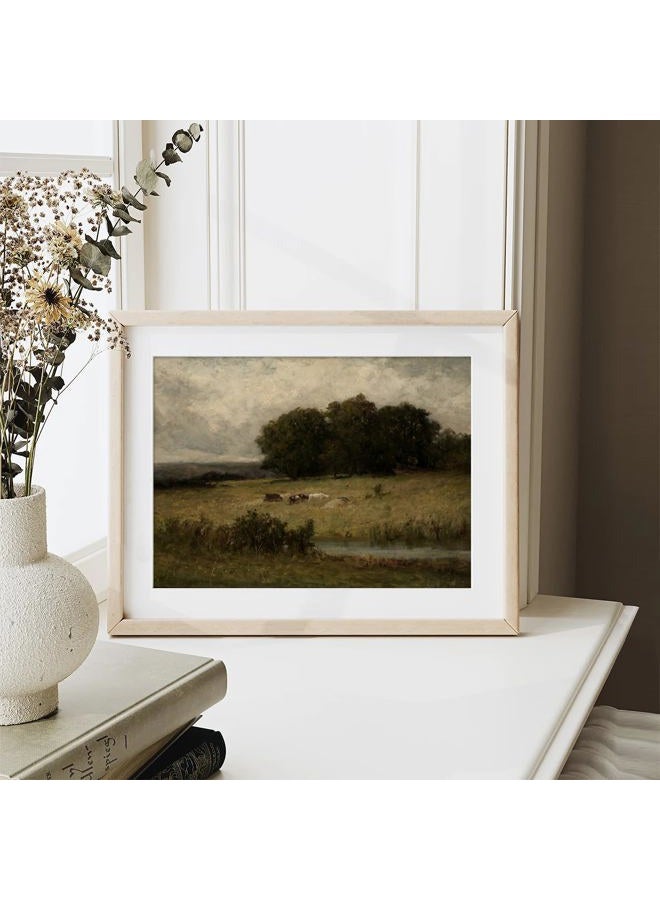 XOCUUI Canvas Wall Art Vintage Decor, Home Decor Danish Landscape Classical Paintings, Home Decor Lake And Mountain Nature Wilderness Landscape Unframed Paintings Wall Art for Living Room, 8"X10" - Image 2