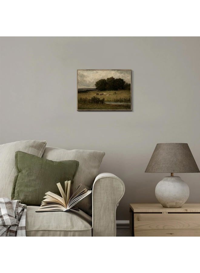 XOCUUI Canvas Wall Art Vintage Decor, Home Decor Danish Landscape Classical Paintings, Home Decor Lake And Mountain Nature Wilderness Landscape Unframed Paintings Wall Art for Living Room, 8"X10" - Image 4