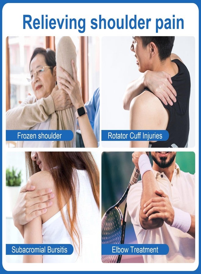 فانوير عصا الكتف من FANWER - معدات تمارين الكفة المدورة للعلاج الطبيعي وإعادة التأهيل - عصا تمديد الكتف المحمولة مع خطاف، 33.5 بوصة، متينة وسوداء - عصا تمارين للكتفين. - Image 2