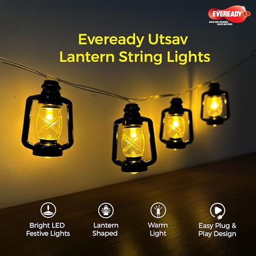 Eveready Utsav, 5 Meter Lantern String Light, 15 LED Lanterns, Indoor String Lights, Decoration for Diwali, Christmas, Wedding, New Year and Home, Pack of 1 - Image 2