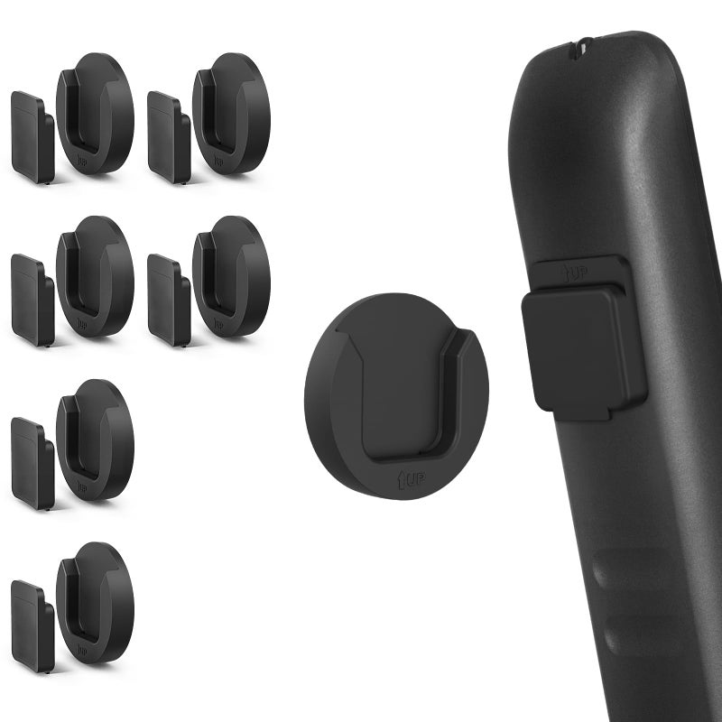 YYILIS Magnetic Remote Control Holder Wall Mount, Self-Adhesive Bedside Caddy for TV Backside/Bedroom/Office/RV Home Organizer Storage (Black 6) - Image 1