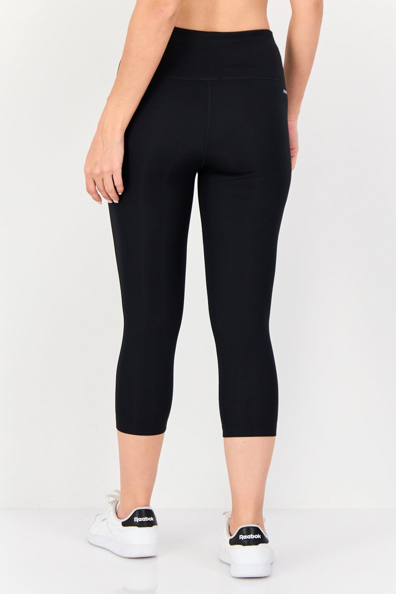New Balance Women Fitted Fit Brand Logo Training Capri Tights, Black - Image 3
