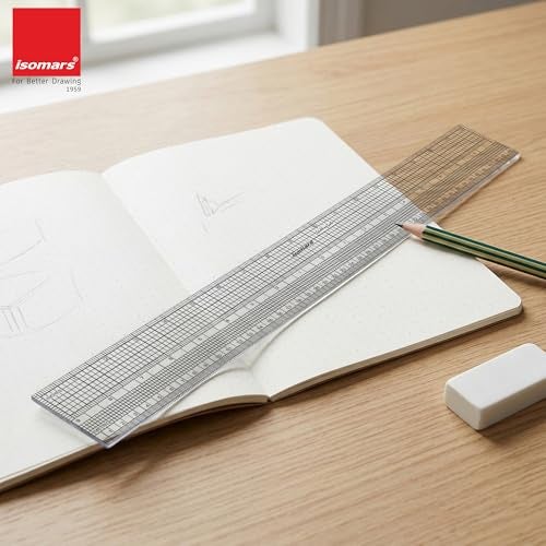 Isomars Gridding Ruler Scale 18 Inch | Transparent Measuring Tool for Pattern Making, Tailoring, Garment Design & Drafting - Image 5