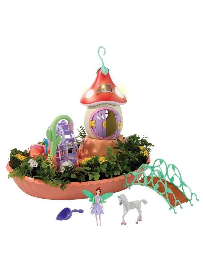 - Light Garden - Grow Your Own Garden And Play Indoors Outdoors With This Magical Mushroom House And Fairy Unicorn Playset - For Kids Ages 4 And Up