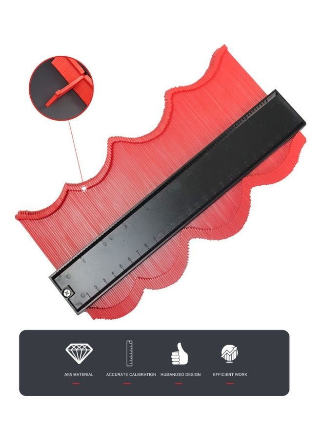 NIBEMINENT Contour Gauge Duplicator Measure Ruler Multicolour 9.8inch - Image 3