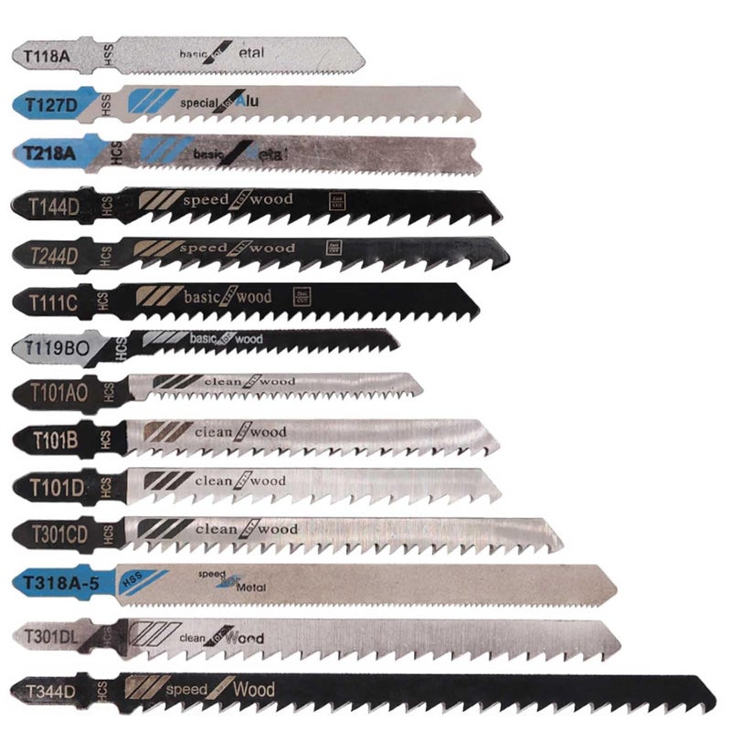 Gihunk 48pcs Jigsaw Blades, Contractor Assorted T Shank Jig Saw Blades Set, Multi-Purpose HCS/HSS Saw Blades for Wood, Plastic, Metal Cutting - Image 4