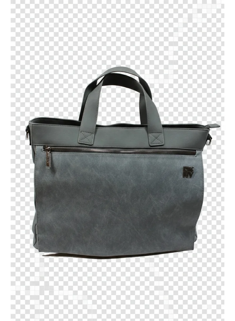 دكني حقيبة كروسبودي رجالية من DKNY بشعار بارز وحزام قابل للتعديل - رمادي (DKNY-5171)