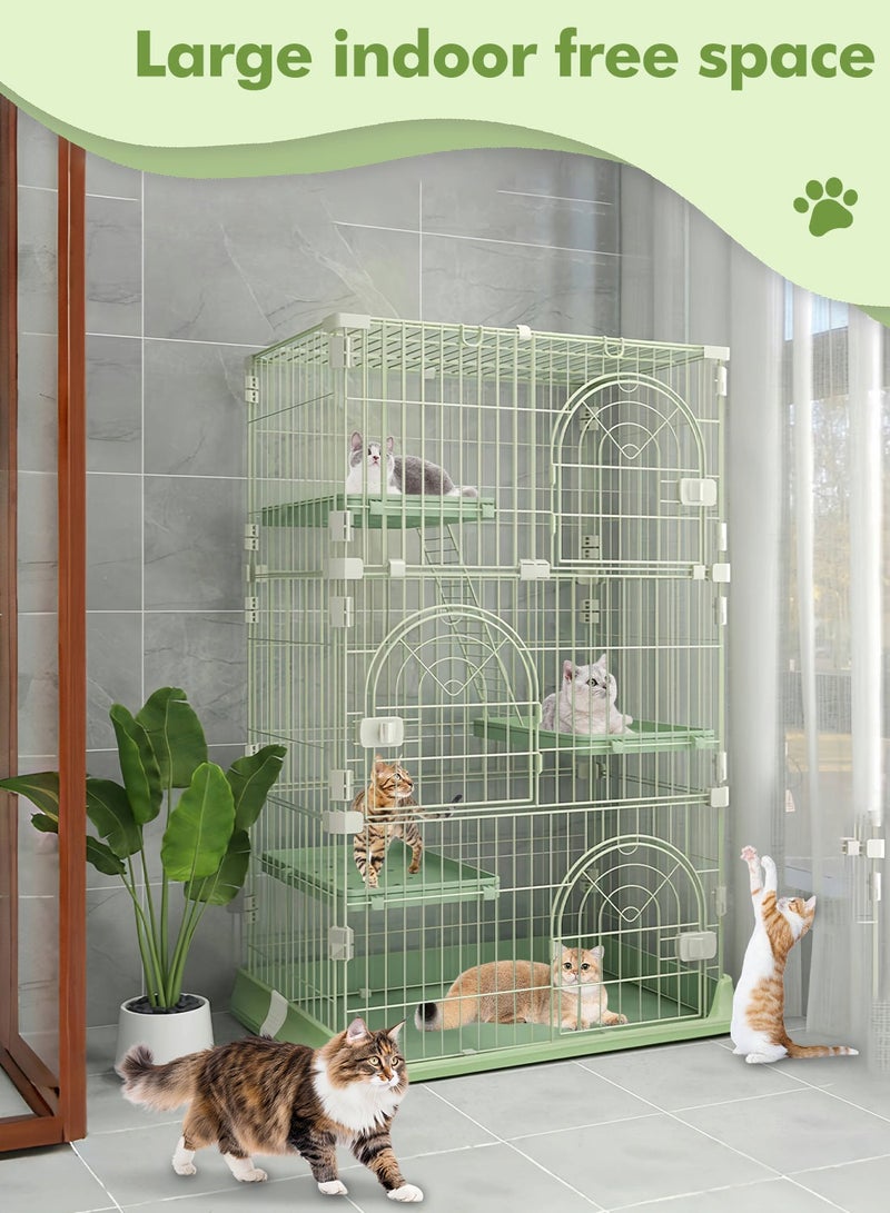 MaBaby Four-Layer Large Cat Cage Cat Cottage Home Indoor Extra Large Free Space Cat House For 1-3 Cats 84x61x163.5Cm - Image 5