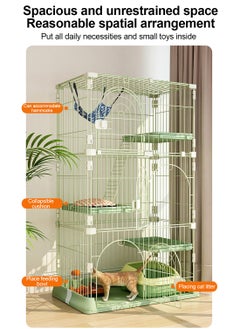 MaBaby Four-Layer Large Cat Cage Cat Cottage Home Indoor Extra Large Free Space Cat House For 1-3 Cats 84x61x163.5Cm  - Image 3