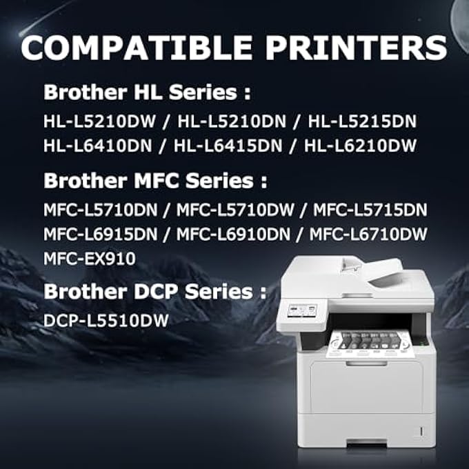 TN3600XL TONER CARTRIDGE,6000 PAGES,REPLACEMENT FOR BROTHER TN3600 TONER TN3600XL TN-3600 TN-3600XL FOR HL-L5210DN HL-L5210DW HL-L5215DN HL-L6410DN HL-L6415DN HL-L6210DW DCP-L5510DW MFC L5710 - Image 3