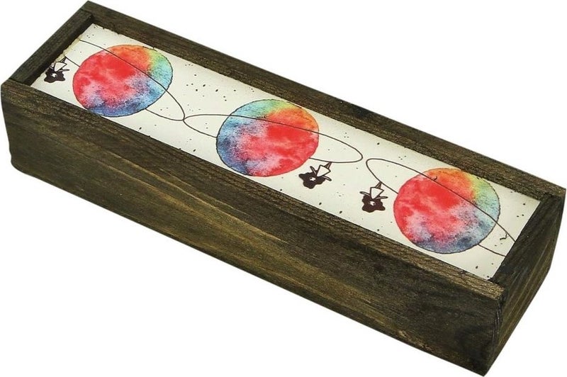 Hediyekanalı Hediyekanali Saturn Themed Wooden Sliding Pencil Case