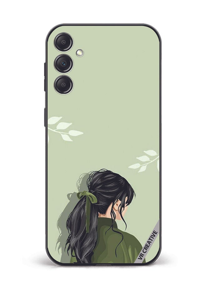 VR CREATIVE غطاء حماية لهاتف سامسونج جالاكسي A14 5G/A14 بتصميم فتاة متعدد الألوان - Image 1