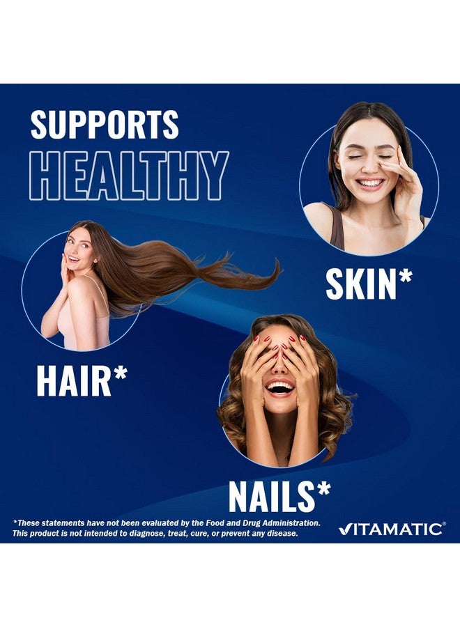 Vitamatic Biotin 5000mcg (5 mg) for Stronger Hair, Skin & Nails - 365 Vegan Tablets- Also Called Vitamin B7 - Image 5