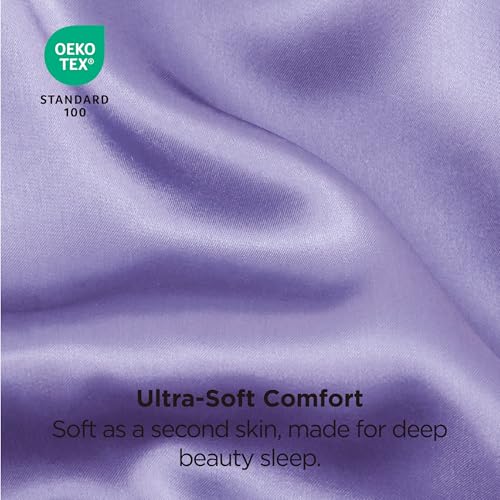 Bedsure Satin Pillowcase for Hair and Skin Queen - Lilac Silky Pillowcase 2 Pack with Envelope Closure, Similar to Silk Pillow Cases, Gifts for Women Men, 20x30 Inches, 2pcs - Image 5