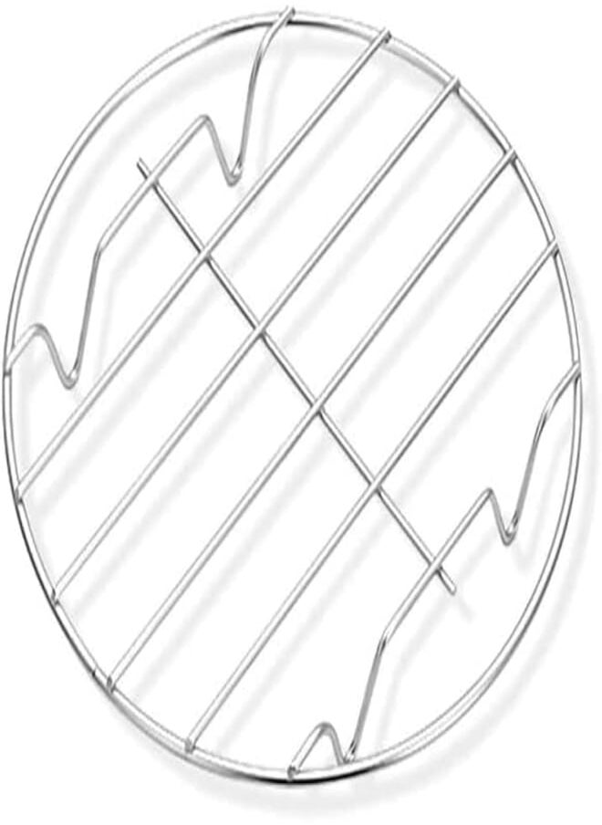 Generic Round Cooking Rack, Baking Cooling Steaming Grilling Rack Stainless Steel, Fits Air Fryer/Stockpot/Pressure Cooker/Round Cake Pan, Oven & Dishwasher Safe (8.9Inch) 