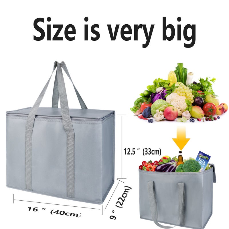 musbus Insulated Car Trunk Organizer  Storage Collapsible Multi Compartment Car Organizer  SUV Trunk Organizer  Non Slip Bottom  Adjustable Securing Straps  Foldable Cover Grocery Shopping Bags  - Image 2
