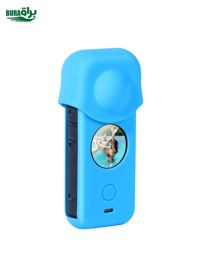 BURAQ Full Body Dust-proof Silicone Protective Case for Insta360 ONE X2(Blue)  - Image 1