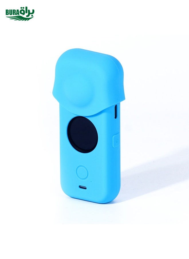 BURAQ Full Body Dust-proof Silicone Protective Case for Insta360 ONE X2(Blue)  - Image 2