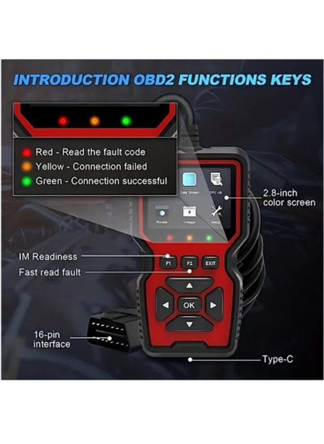 Halamine V519 Custom Universal Car OBD II Diagnostic Scanner Car Fault Detector Diagnostic Scanner  - Image 5