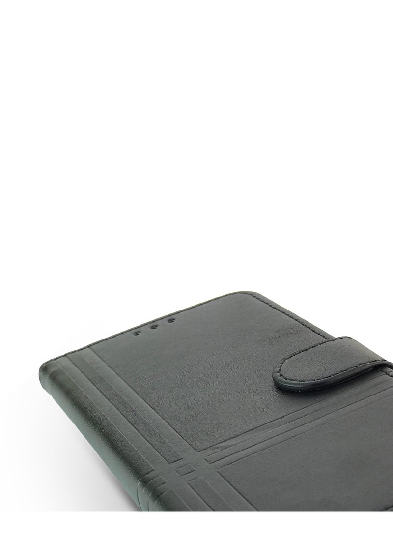 For Samsung Galaxy A56 Two-line design Flip Leather Wallet Card Slot Case with Kickstand,Strap Magnetic Closure,Included Internal Tpu Silicone Case,Compatible with Samsung Galaxy A56 (6.7'') (Black)  - Image 3