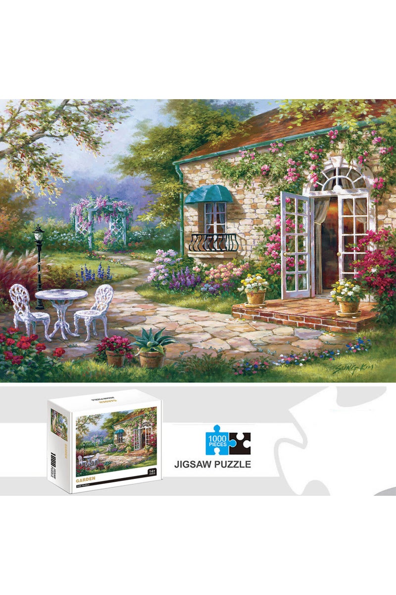 erorex 1000 Pieces Garden 1000 Pieces Garden Jigsaw Puzzles for Adults Home Decor Games Family Fun Floor Pu