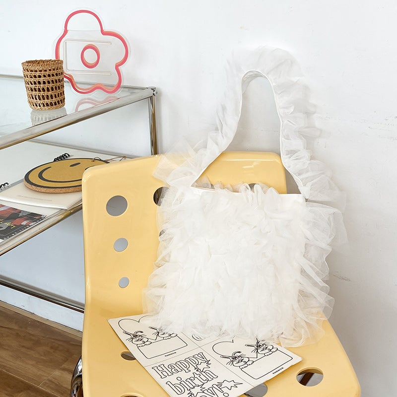 حقيبة كتف دانتيل مكرمية بأناقة راقية - Image 5