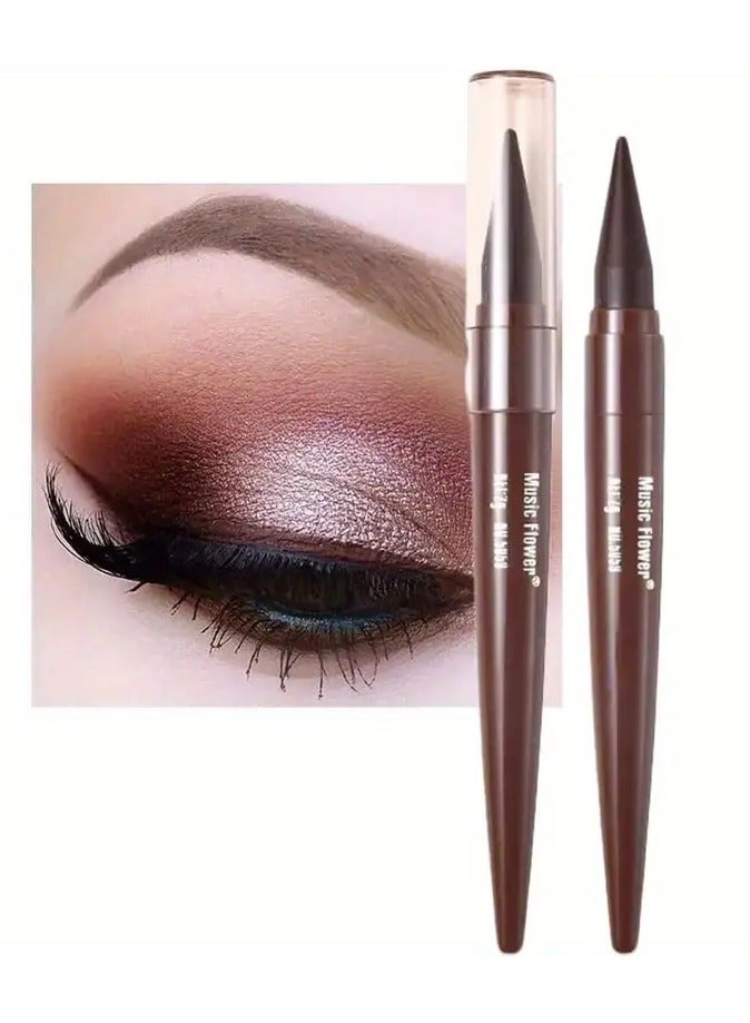 Music Flower Long-Lasting Matte Eyeliner Gel - Smooth, Natural, Waterproof, And Smudge-Proof, Blue Eyeliner Contains Plant Squalane Formula - Black - Image 2