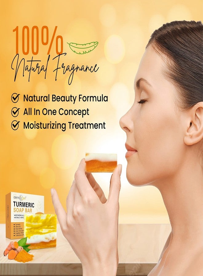 DERMAXGEN Organic Turmeric Soap Bar for Face & Body – Pure Turmeric Soap Bar for Acne, Scars, Uneven Tone, Blemish Control, Sun Damage & Age Spots – Handcrafted Skincare – (Pack of 2 - Image 3