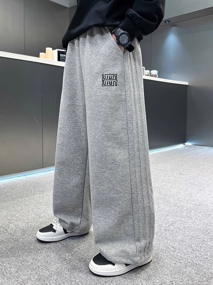 Children'S Sports Pants 2025 New Boys' Spring Middle And Big Children'S Casual Pants Wide Leg Loose Trendy Pants - Image 2