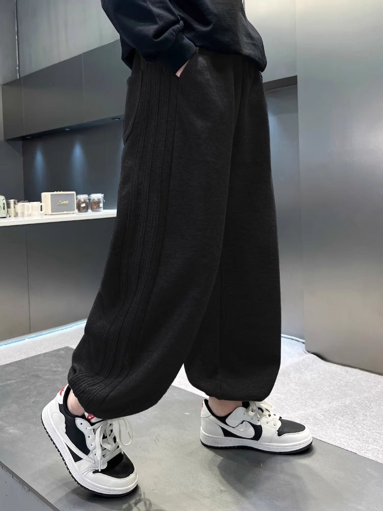 Children'S Sports Pants 2025 New Boys' Spring Middle And Big Children'S Casual Pants Wide Leg Loose Trendy Pants - Image 3