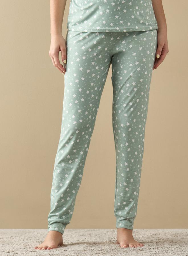 سبلاش فيڤ طقم بيجاما وتيشيرت للتمريض بطبعة نجوم شاملة - Image 3