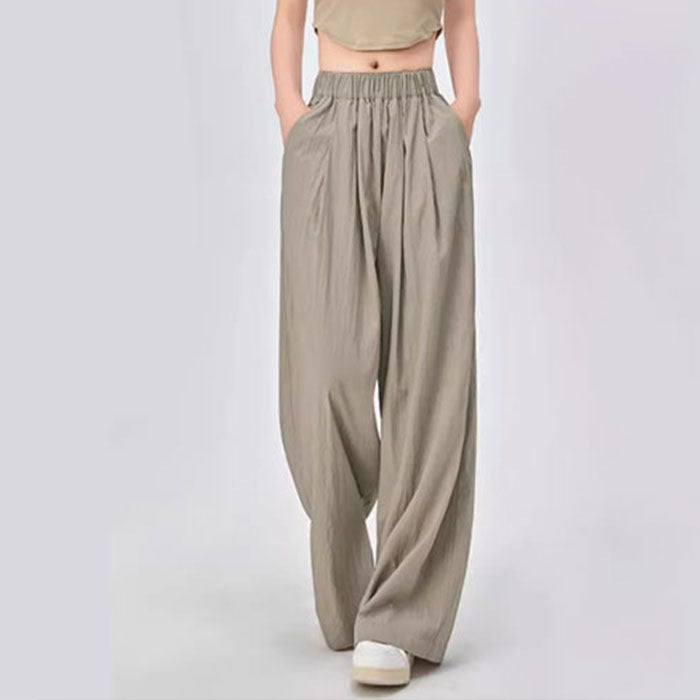 Can Do Plus Size Wide-Legged Pants Women 2024 Plus Size Loose Chubby Girl Banana Drape Straight Oxygen Bar - Image 1
