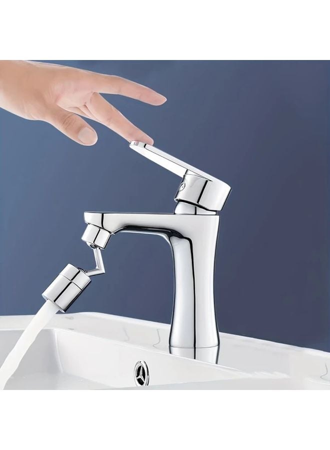 720 Rotating Splash Proof Water Saving Silvery S Stainless Steel Kitchen Bathroom Faucet - Image 1
