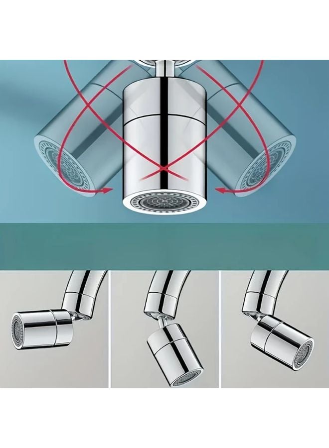 720 Rotating Splash Proof Water Saving Silvery S Stainless Steel Kitchen Bathroom Faucet - Image 5