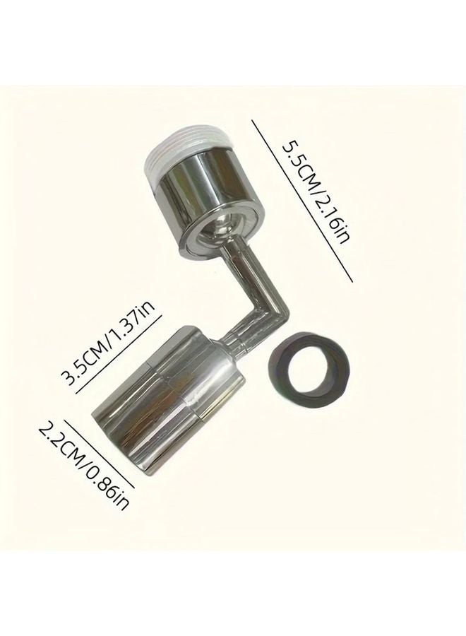 720 Rotating Splash Proof Water Saving Silvery S Stainless Steel Kitchen Bathroom Faucet - Image 4