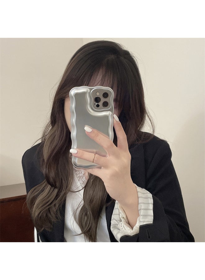 Generic - Digital Computer/For Iphone Protective Case - Aesthetic Floral Design - Shockproof Drop Protection Scratch Resistant-Color:Dissolve Airbag [Silver]]-Applicable Model:For Iphone 14Pro - Image 1