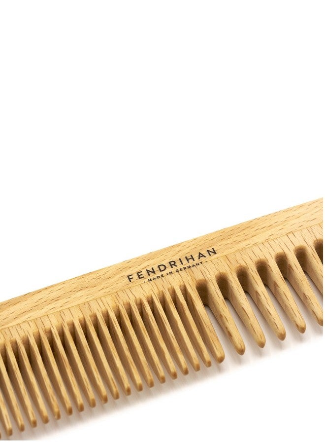 Fendrihan Beechwood Men's Comb with Rounded Teeth 7" (Made in Germany) - Image 4