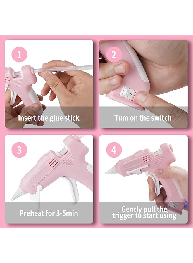 إيروريكس طقم مسدس الغراء الساخن اللاسلكي، مسدس الغراء الساخن سريع التسخين، طقم مسدس الغراء مع 10 قطع من أعواد مسدس الغراء الفاخرة، قاعدة قابلة لإعادة الشحن عبر USB، مسدس الغراء الساخن القائم - Image 5