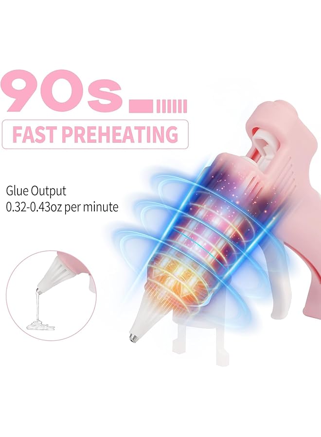 إيروريكس طقم مسدس الغراء الساخن اللاسلكي، مسدس الغراء الساخن سريع التسخين، طقم مسدس الغراء مع 10 قطع من أعواد مسدس الغراء الفاخرة، قاعدة قابلة لإعادة الشحن عبر USB، مسدس الغراء الساخن القائم - Image 3