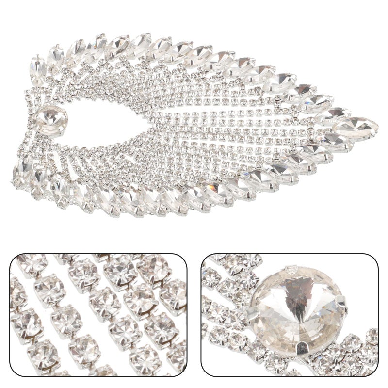 Crystal Heart Applique Patch with Tassel for Clothing and Crafting Accessories - Image 5
