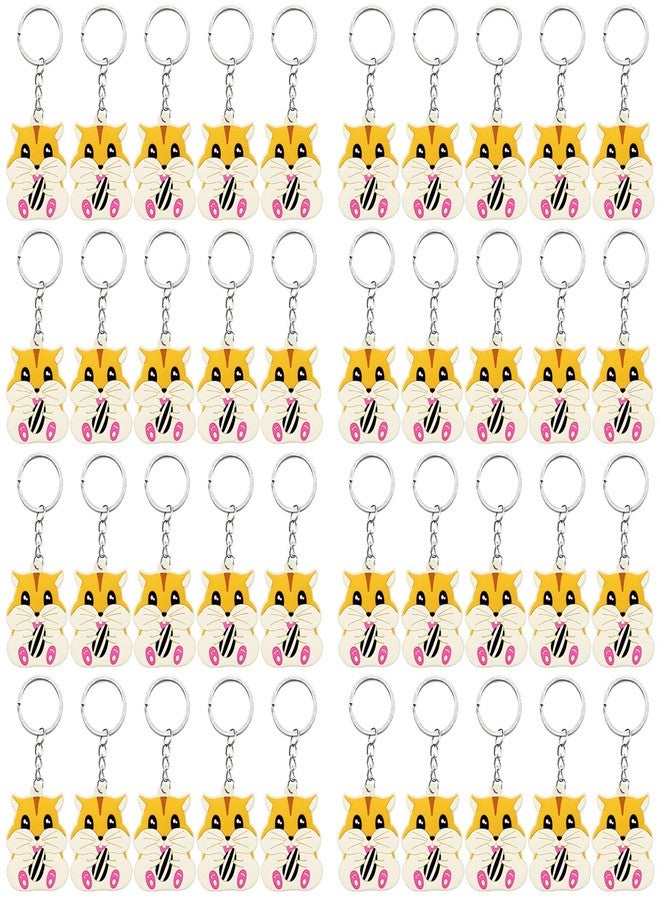 Elecrainbow 40 Pack Hamster Keyring Pack Party Favor for Pet Party, Baby Shower, Animal Themed Kids Birthday, ONE First Birthday, Gender Reveal - Image 1